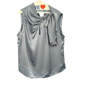 Rebecca Taylor Silver Sleeveless Blouse